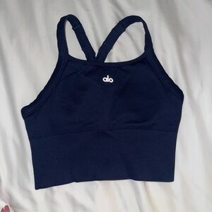 ALO Yoga Deep Navy Crossback Seamless Sports Bra